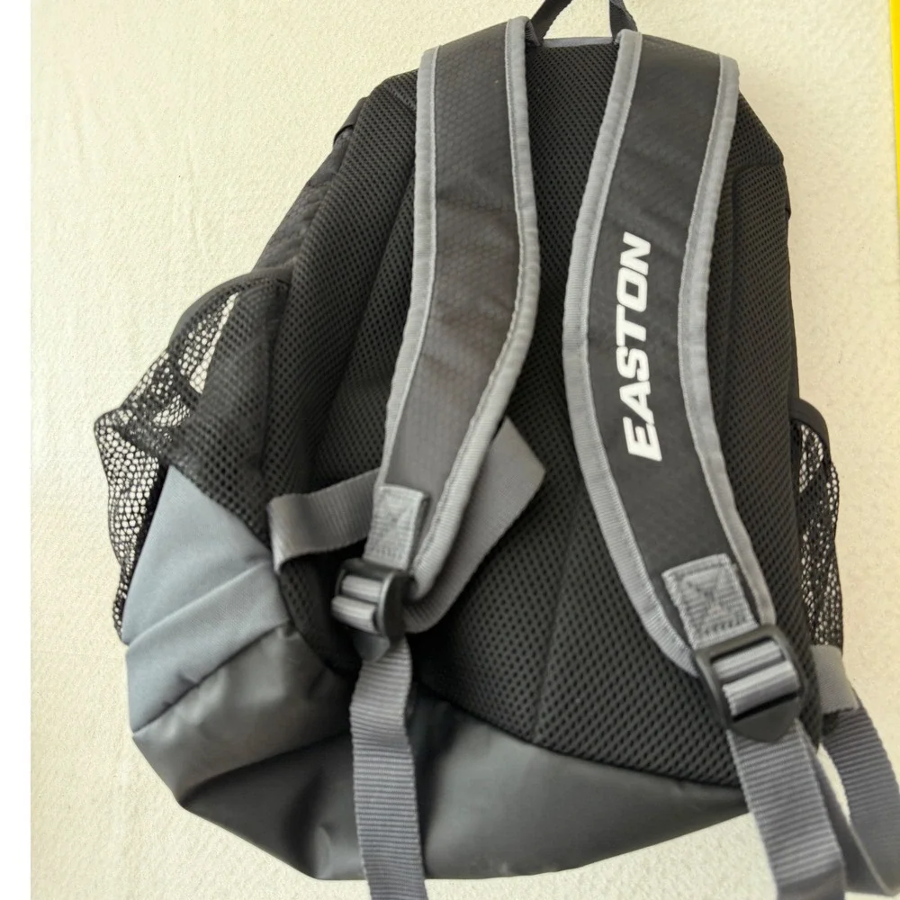 Easton Baseball Softball Equipment Backpack Black Grey Ripstop Fence Hook Bag